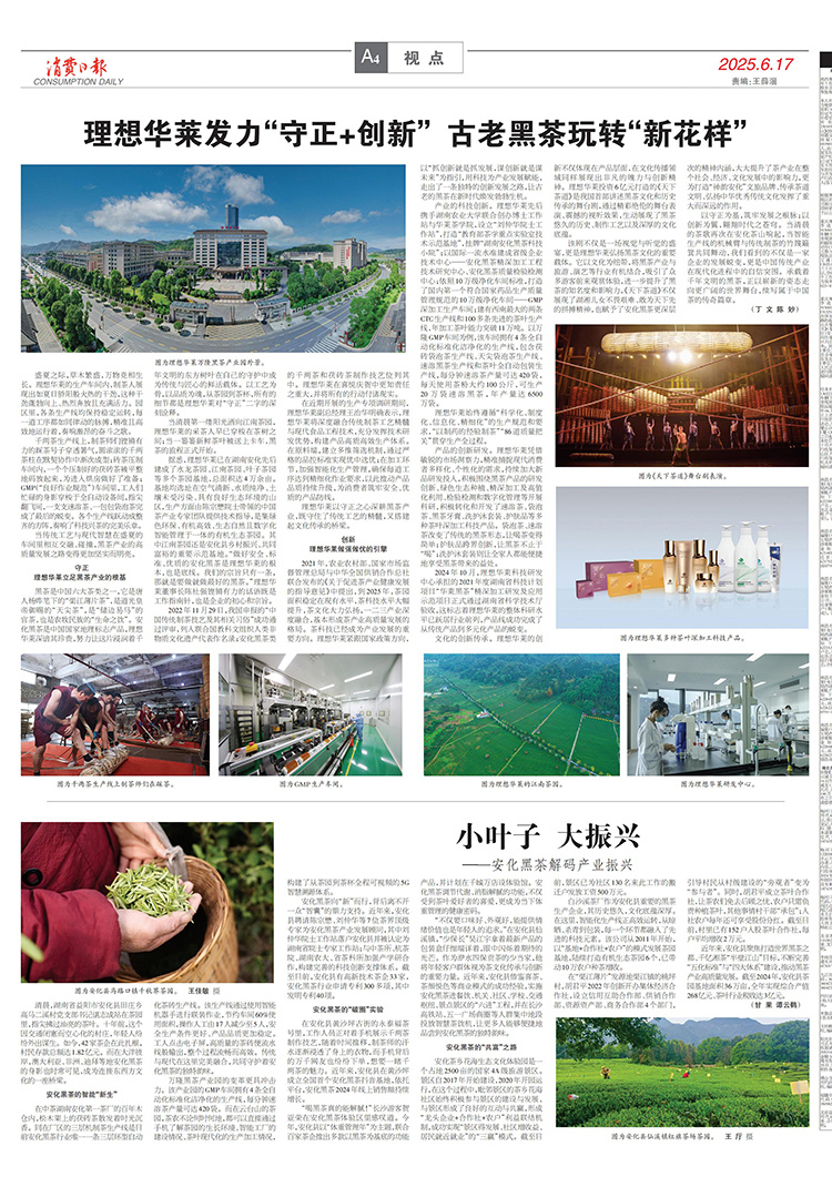 消費(fèi)日?qǐng)?bào)丨理想華萊發(fā)力“守正+創(chuàng)新” 古老黑茶玩轉(zhuǎn)“新花樣”
